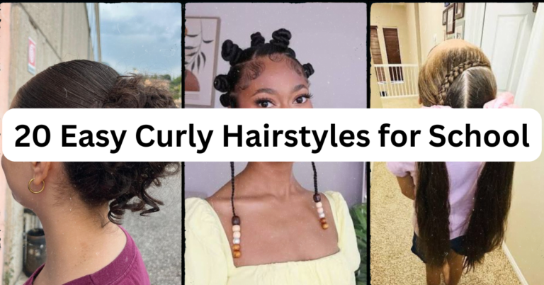 20 Easy Curly Hairstyles for School