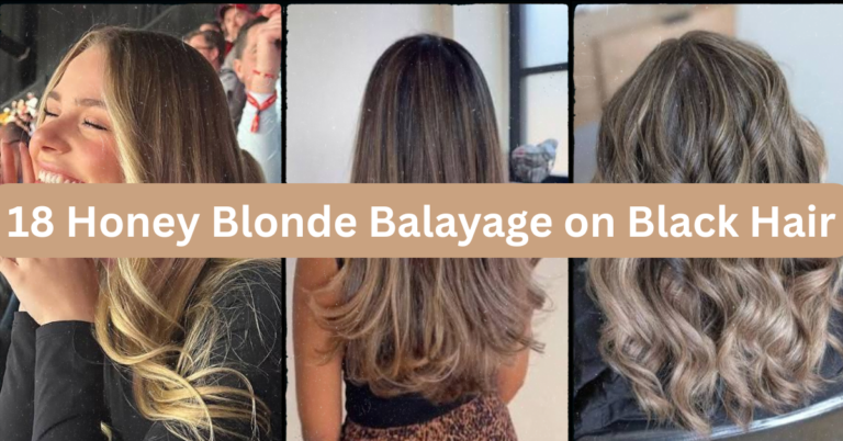 18 Honey Blonde Balayage on Black Hair