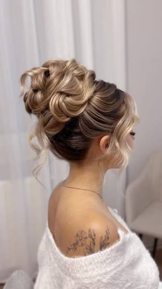 15 High Updos for Medium Length Hair