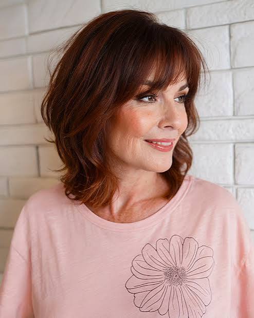 19 Hairstyles with Bangs for Older Women with Long Hair